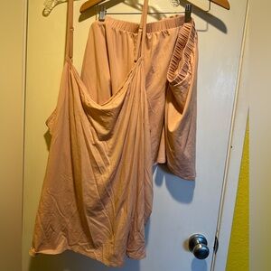 Universal Standard Ultimate Natalie Jersey Sleep Set,Peach Plus Size